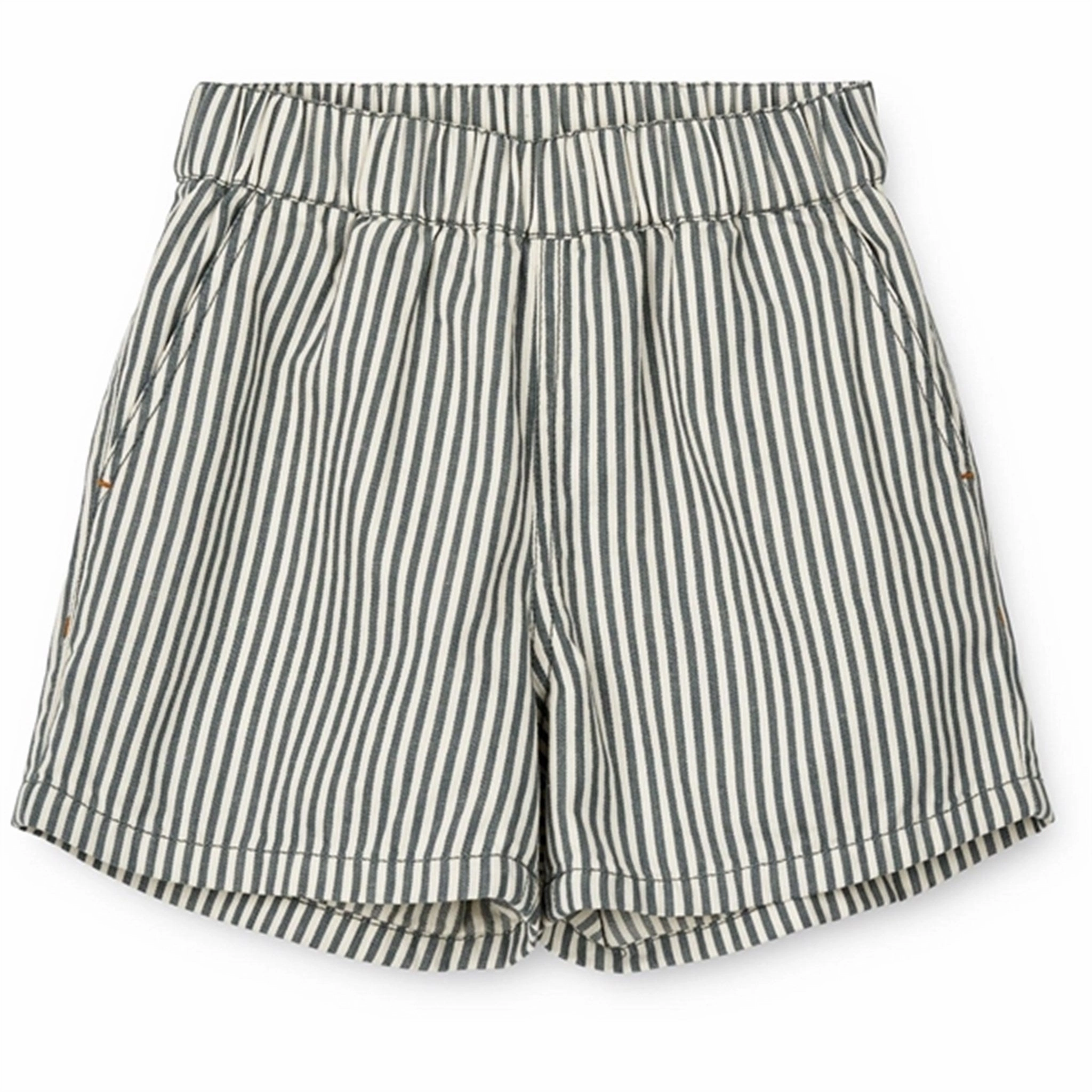 Liewood Y/D Stripe Whale Blue/Creme De La Creme Ayo Stripe Shorts Low Bulk Waistband