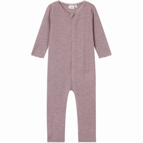 Name It Purple Dove Wang Wool Needle Nightsuit Solid Noos Fine Street