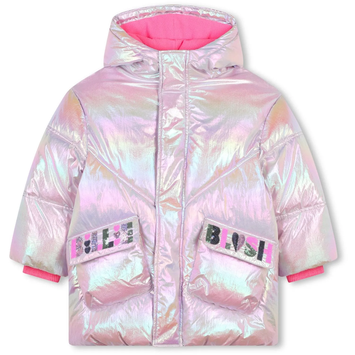 Billieblush Pink Pale Puffer Jacket Non-Iron