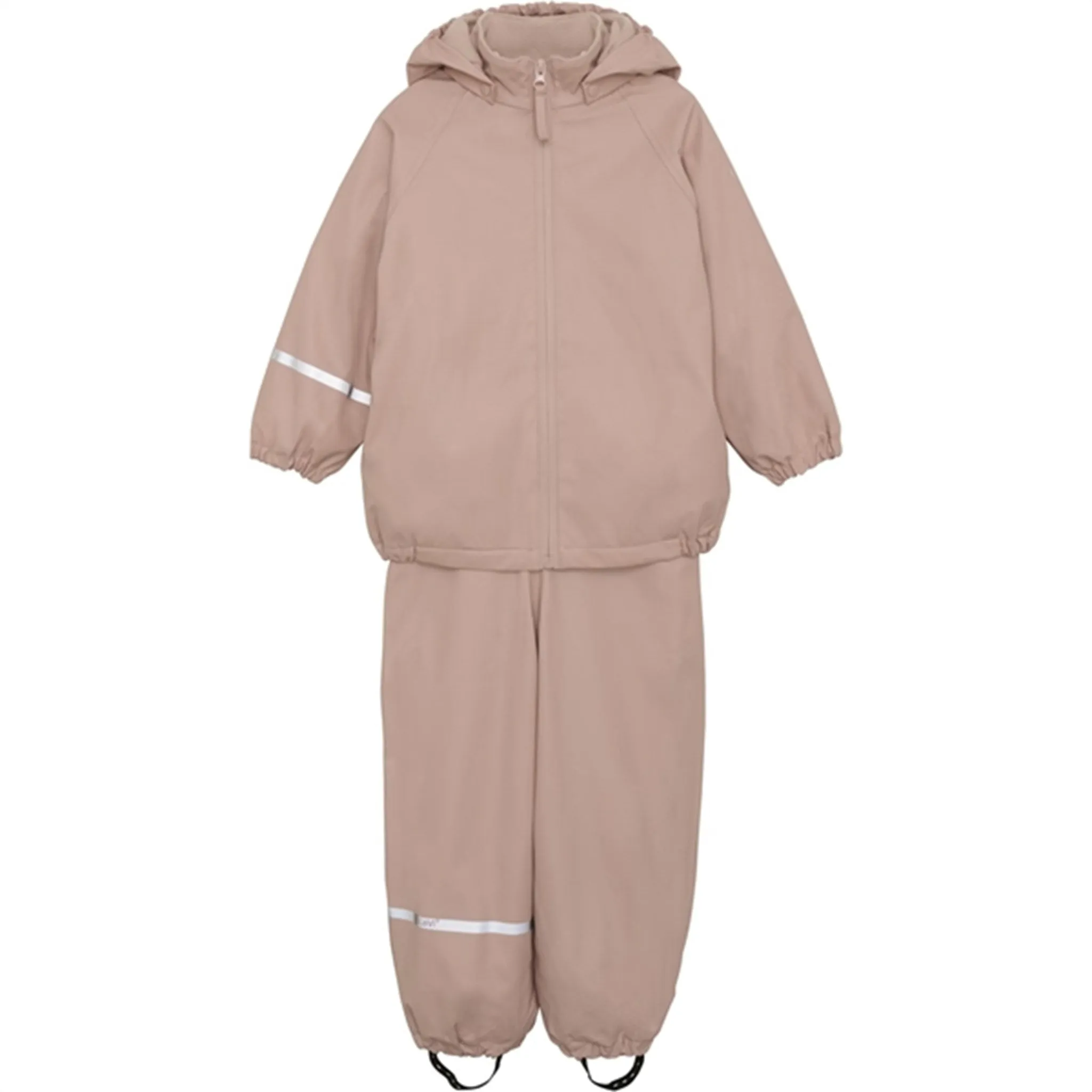 Durable Layer Sleek Functional Wear CeLaVi Rainwear Set w. Fleece Misty Rose