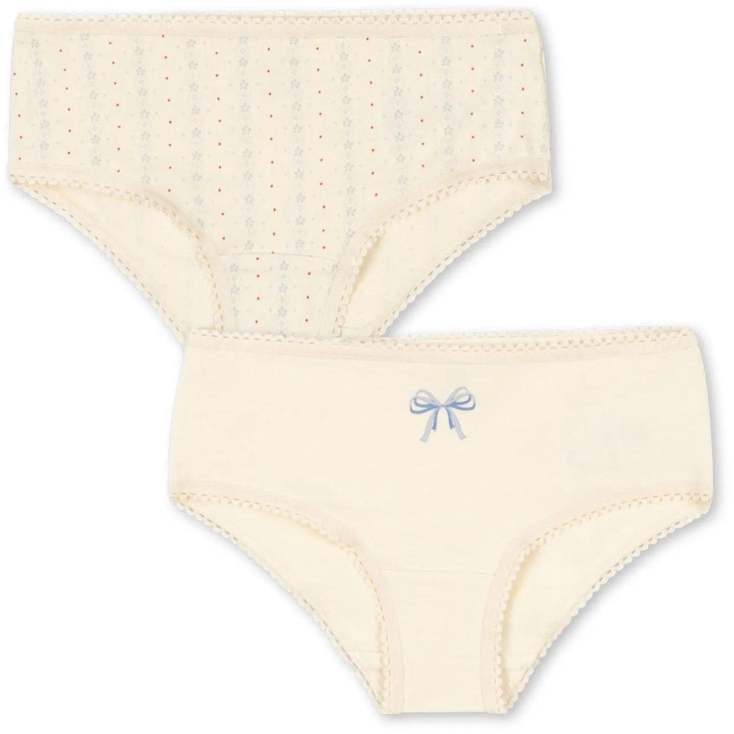 Trait Konges Sl?jd Fete De Fleur/Seedpearl Basic 2 Pack Girl Underpants Gots