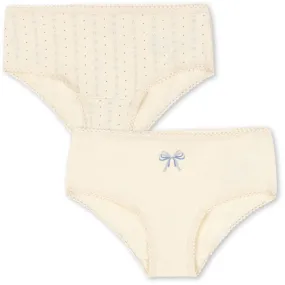 Windproof Construction Snag Free Fabric Konges Sl?jd Fete De Fleur/Seedpearl Basic 2 Pack Girl Underpants Gots