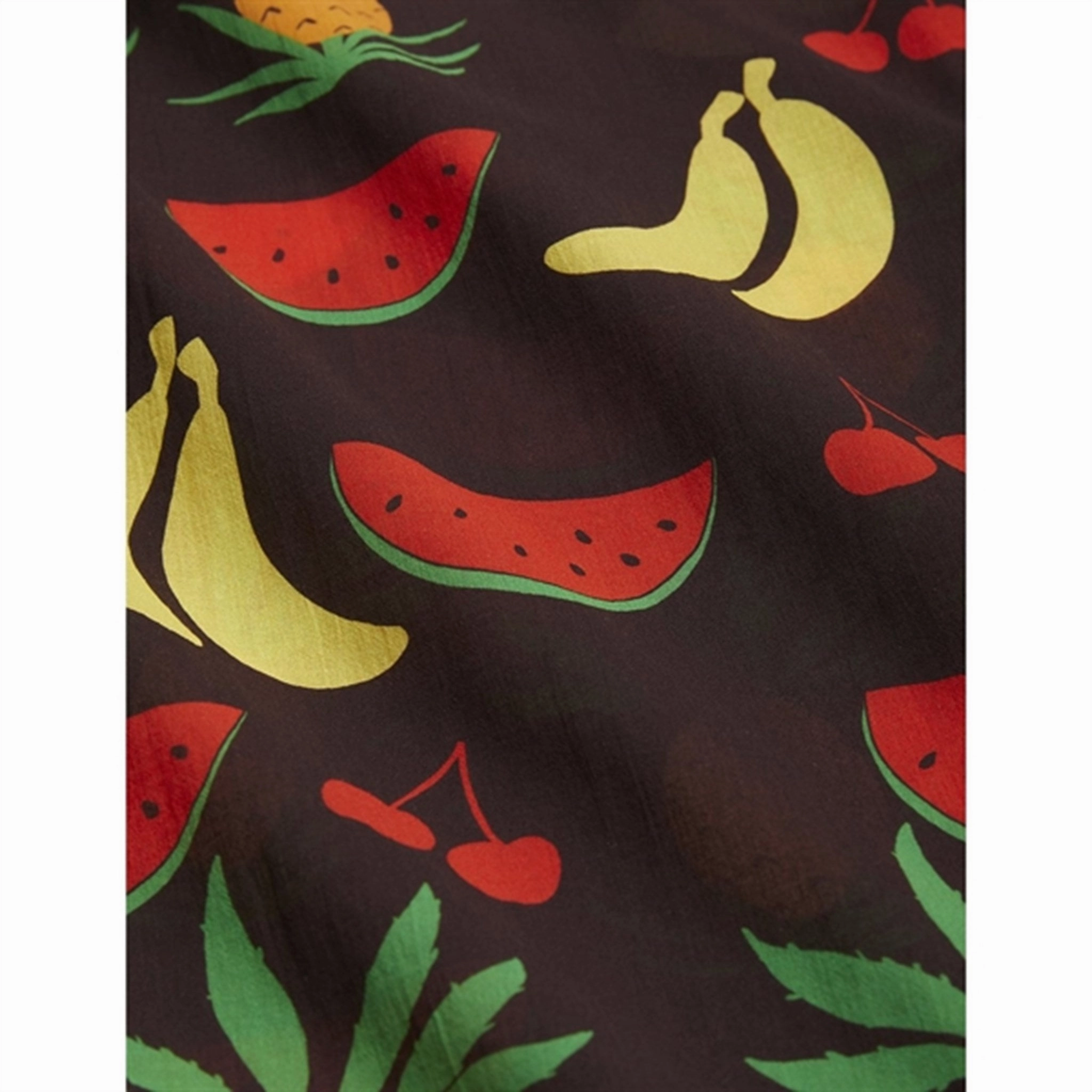 Recycled Elastic Trim stain - resistant Mini Rodini Fruits Aop Woven Shorts Brown