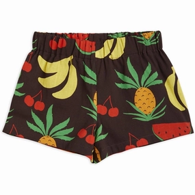 Mini Rodini Fruits Aop Woven Shorts Brown All Season