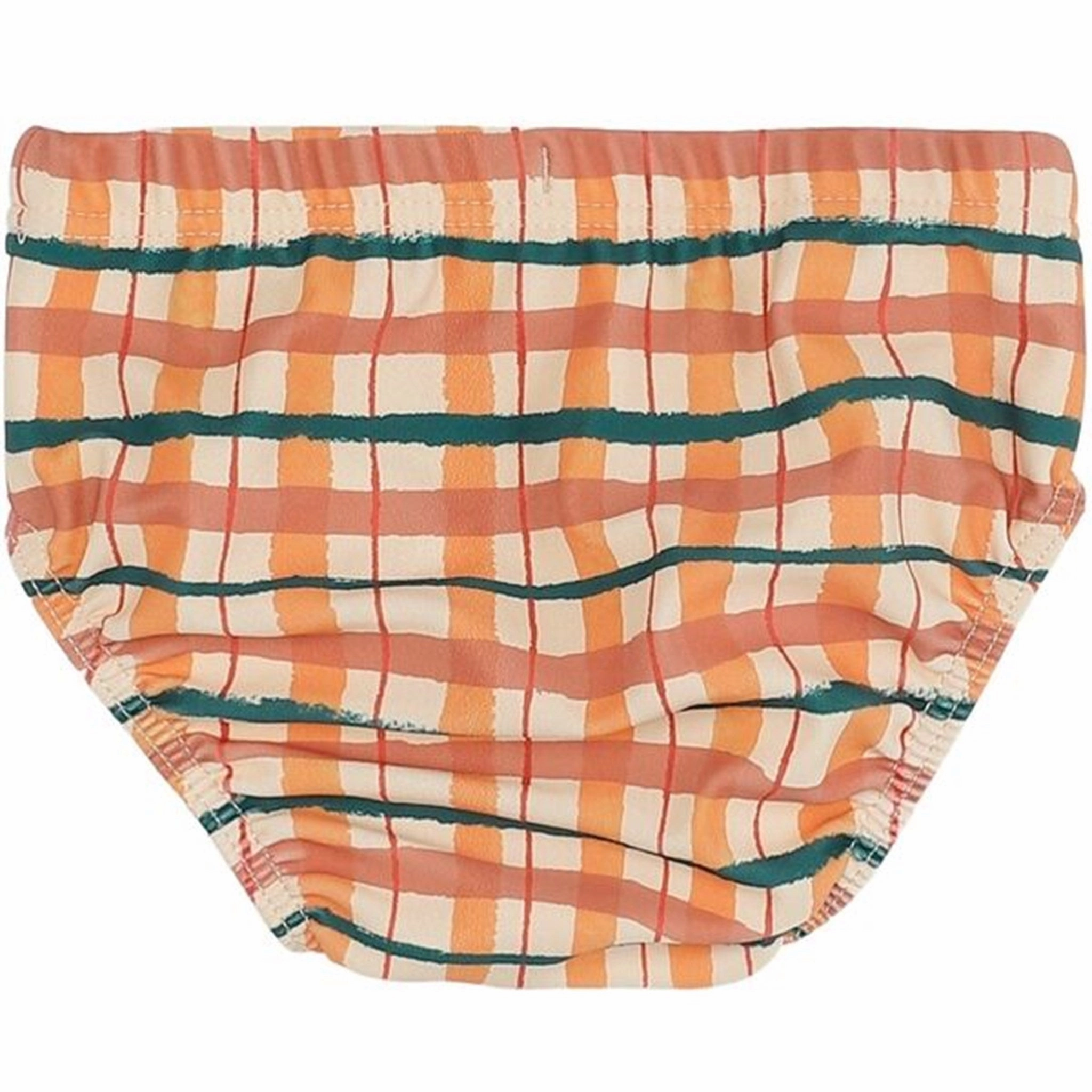 Weekend Retreat Soft Gallery Winter Wheat AOP Check Baby Miki Swim Pants