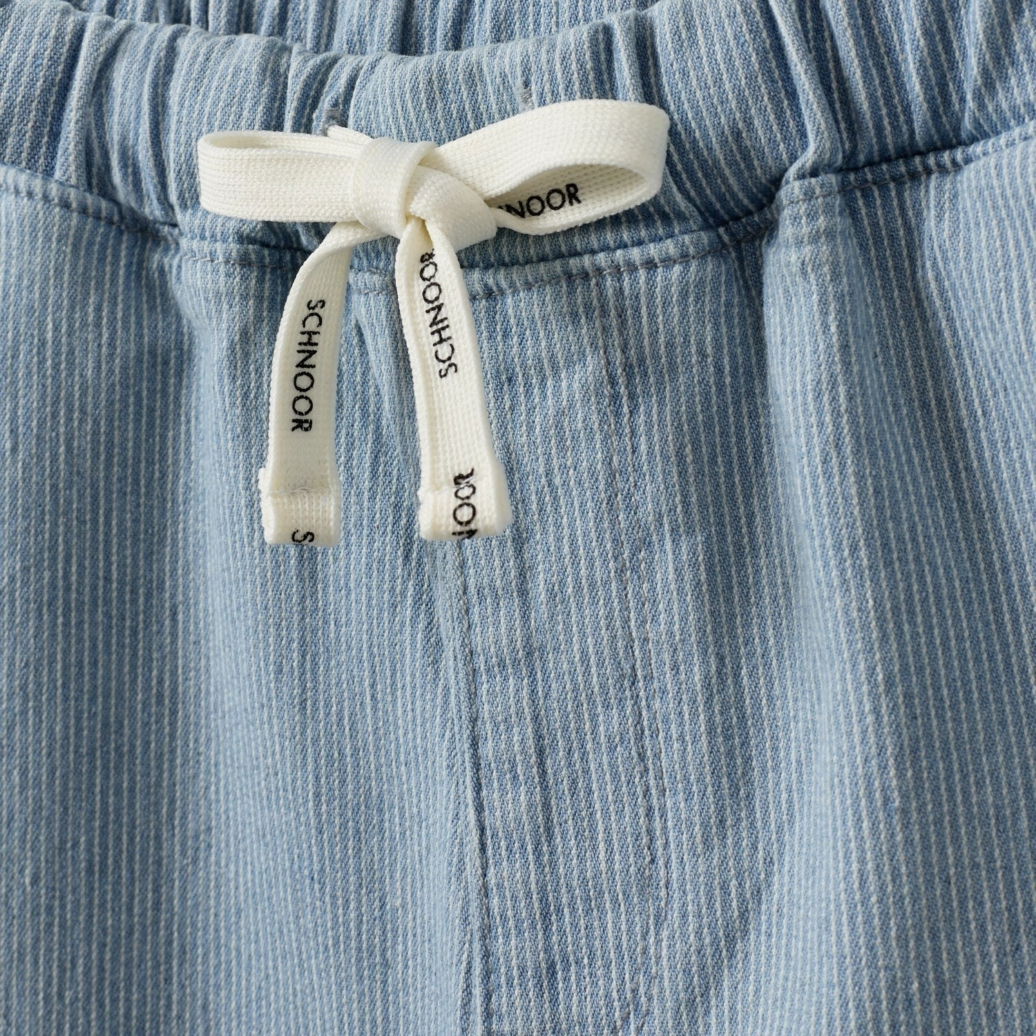 Sofie Schnoor Blue Denim Stripe Stormsk Shorts spring shorts