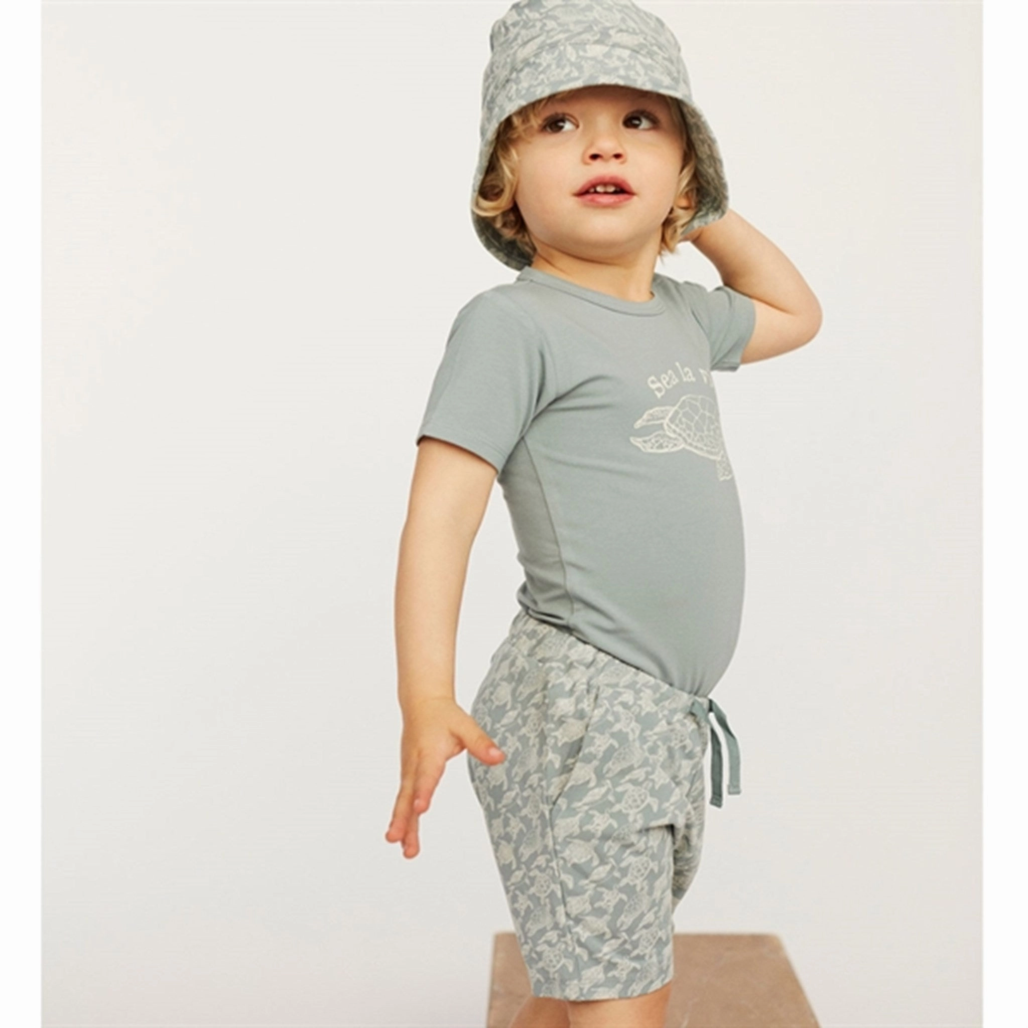 Sofie Schnoor Dusty Blue Monty Shorts Non Restrictive Cut Exclusive Design