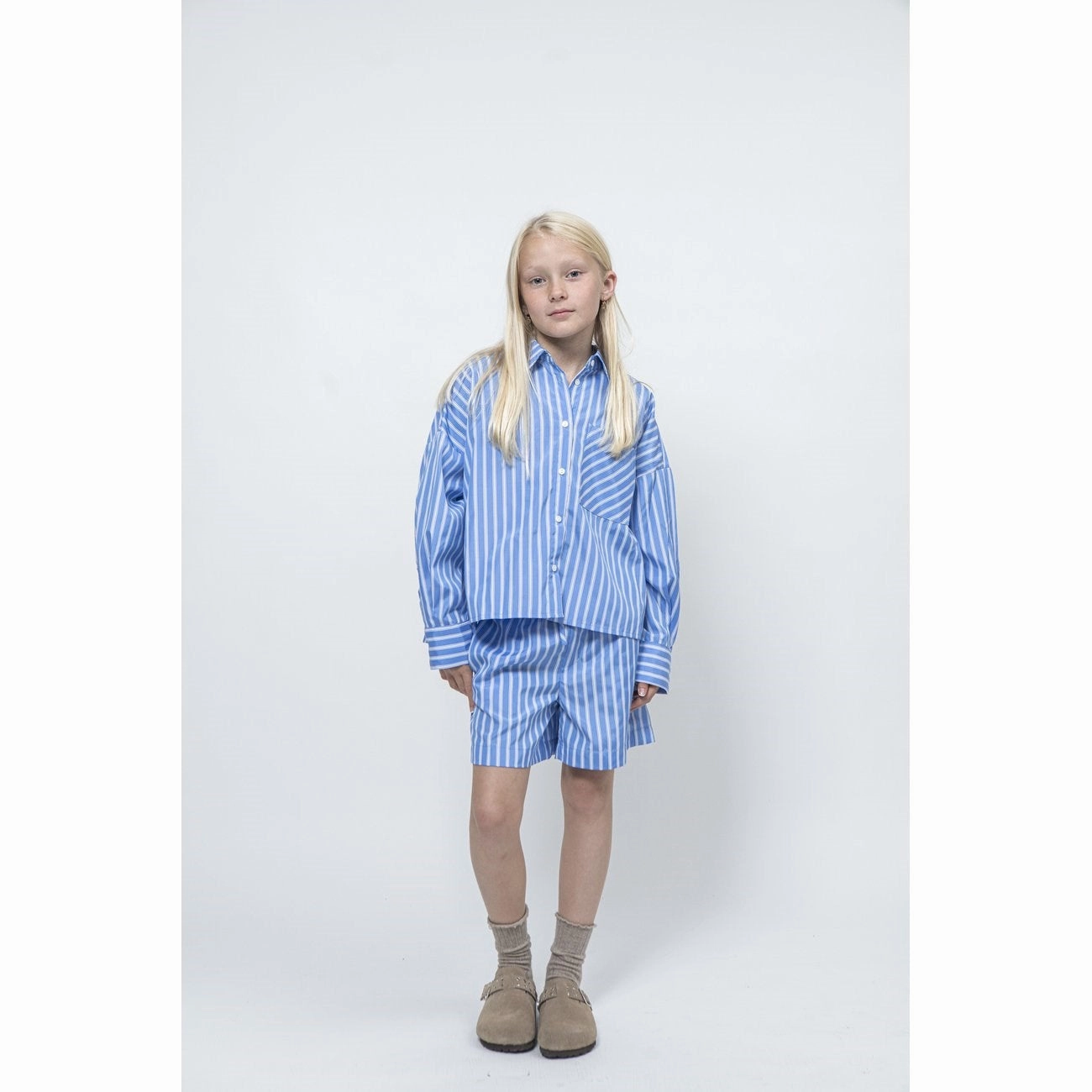 Sofie Schnoor Ice Blue Shorts Printed Pattern picnic clothes