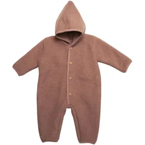 Huttelihut Pram Suit Wool Pooh Heather Rose Fold-Over-Detail Functional-Design