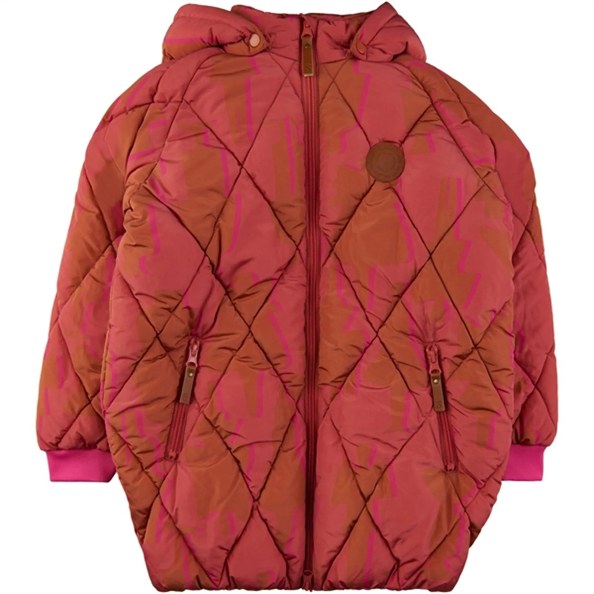 Vintage-Inspired Resort-Wear Soft Gallery Mineral Red Ettie Puffer Jacket