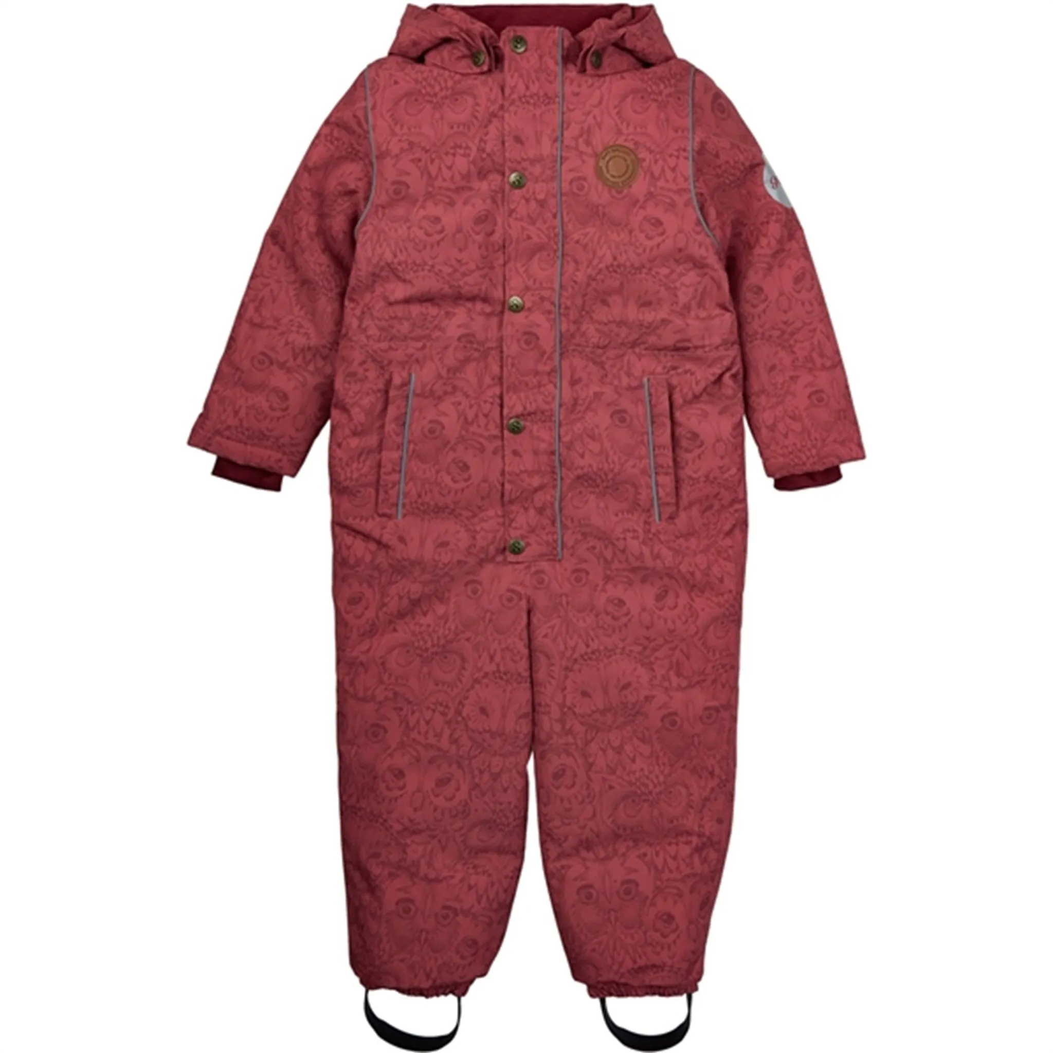 Wrinkle-Resistant Flap-Detail Soft Gallery Mineral Red Merle Snowsuit