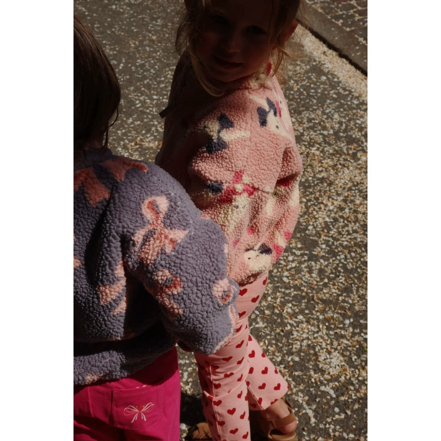 Fray Resistant Finish Konges Sl?jd Bella Blue Bow Jody Teddy Jacket Grs