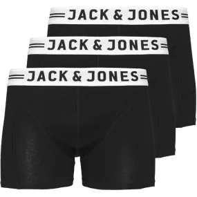 Jack & Jones Junior Black Sense Trunks 3-Pack Noos Soft Stretchable