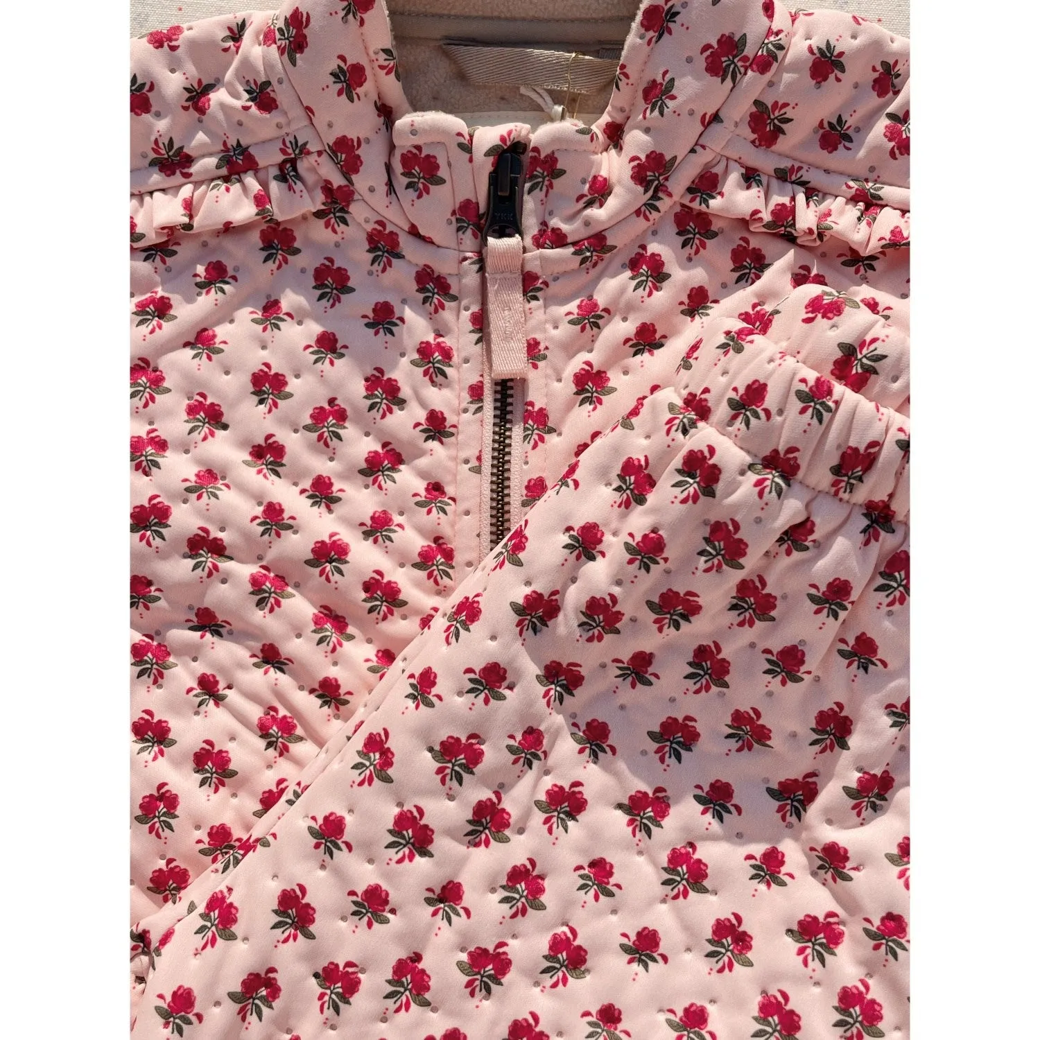 Cotton-Blend Recycled-Material Konges Sl?jd Rosie Blush Thermo Pants Grs