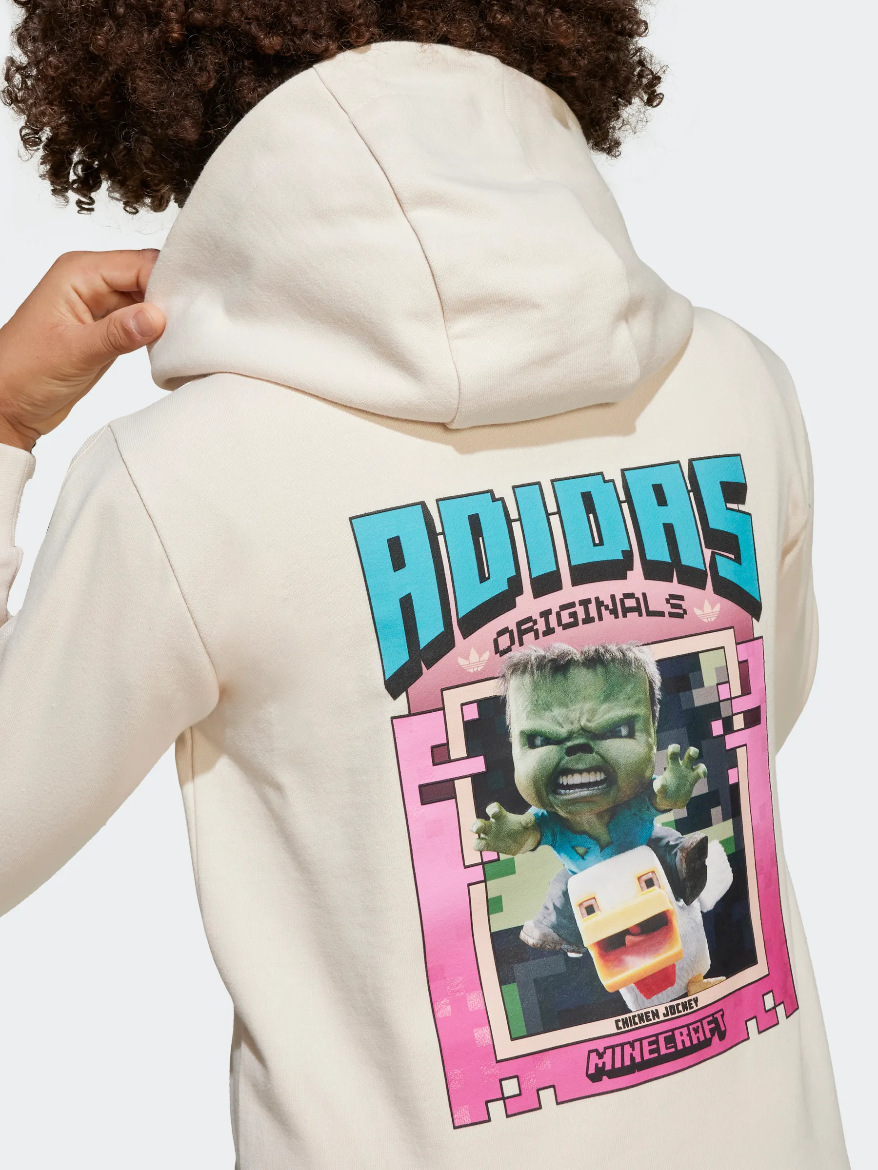 AbrasionResistant Reinforced Zones Fashion-Forward adidas Originals X Minecraft Graphic Hoodie Kids