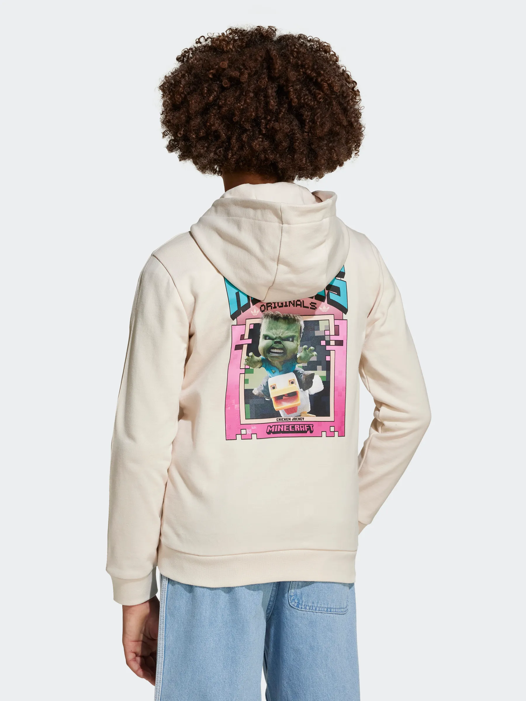 adidas Originals X Minecraft Graphic Hoodie Kids SoftBrushed Interior