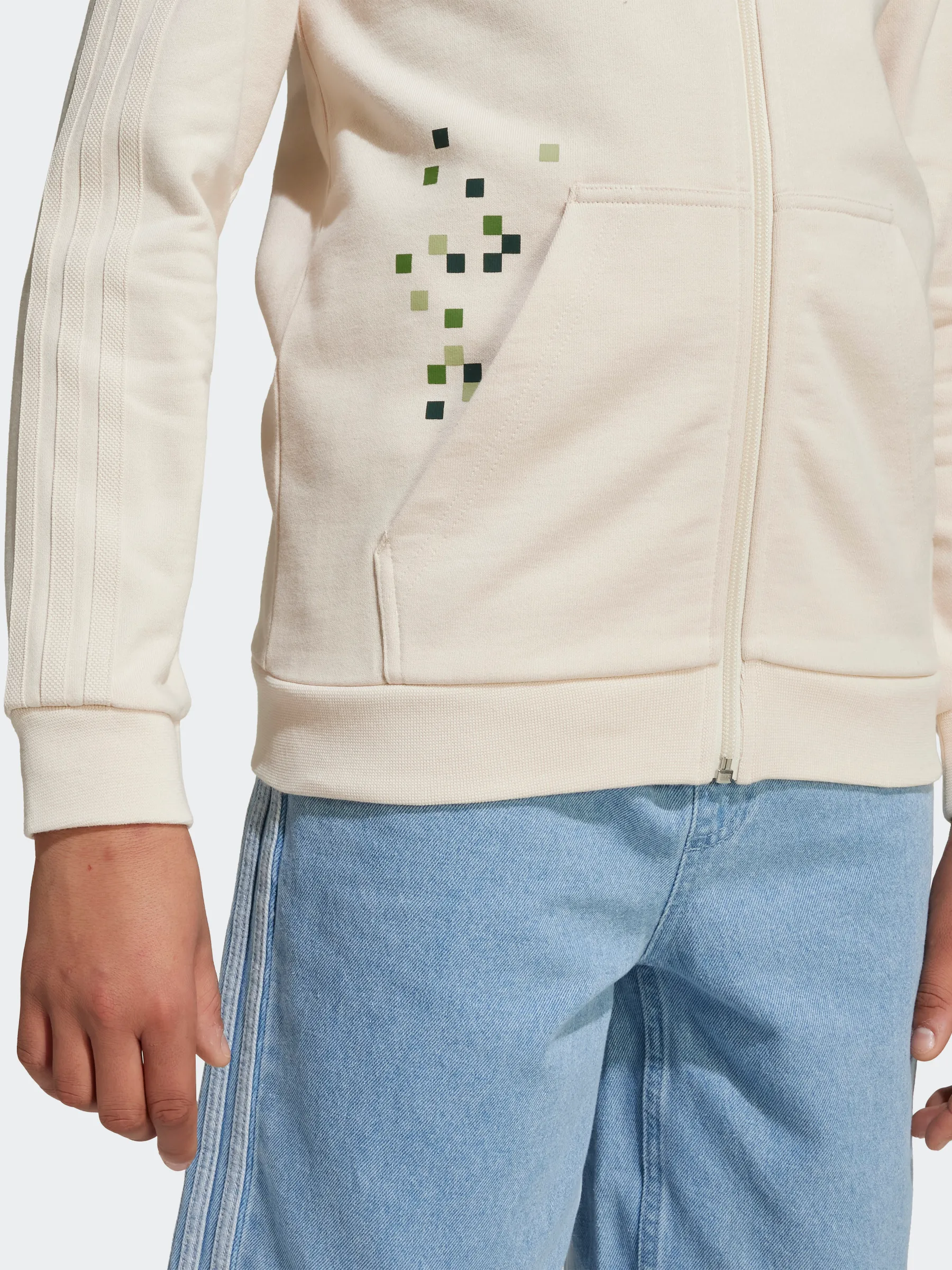 adidas Originals X Minecraft Graphic Hoodie Kids Tennis Court aquarium