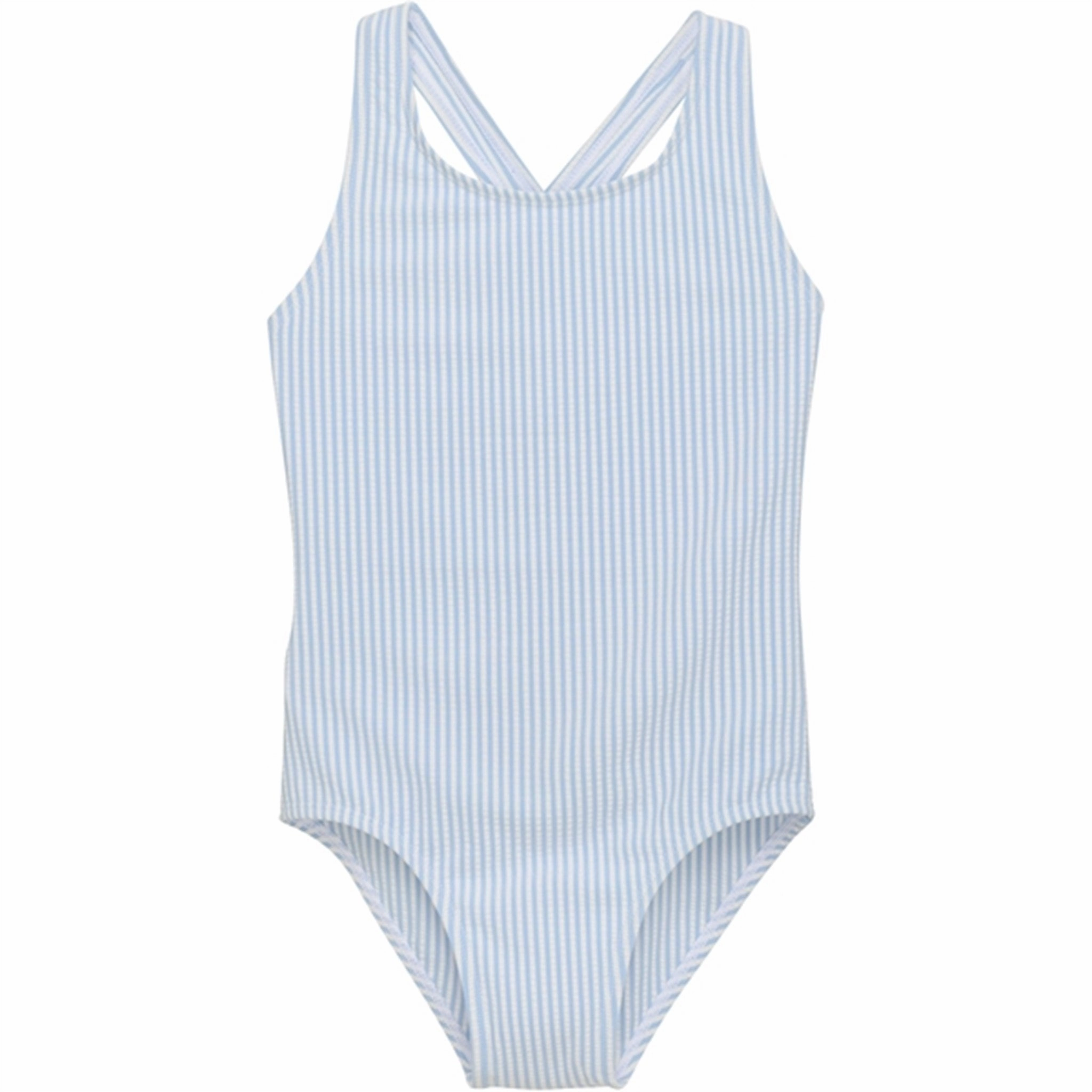 Color Kids Swimsuit Cerulean High-Neck