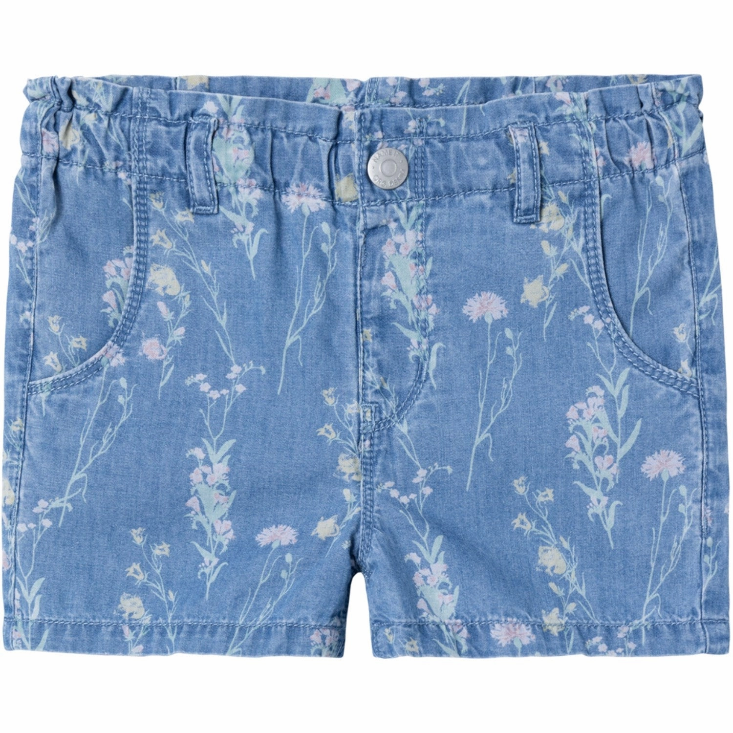 Name It Medium Blue Denim Bella Baggy Denim Shorts Fast Absorption Textile