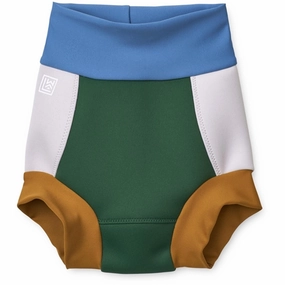 Low Profile Seams Tropical Paradise Liewood Valentin Nappy Swim Pants Garden Green Multi Mix