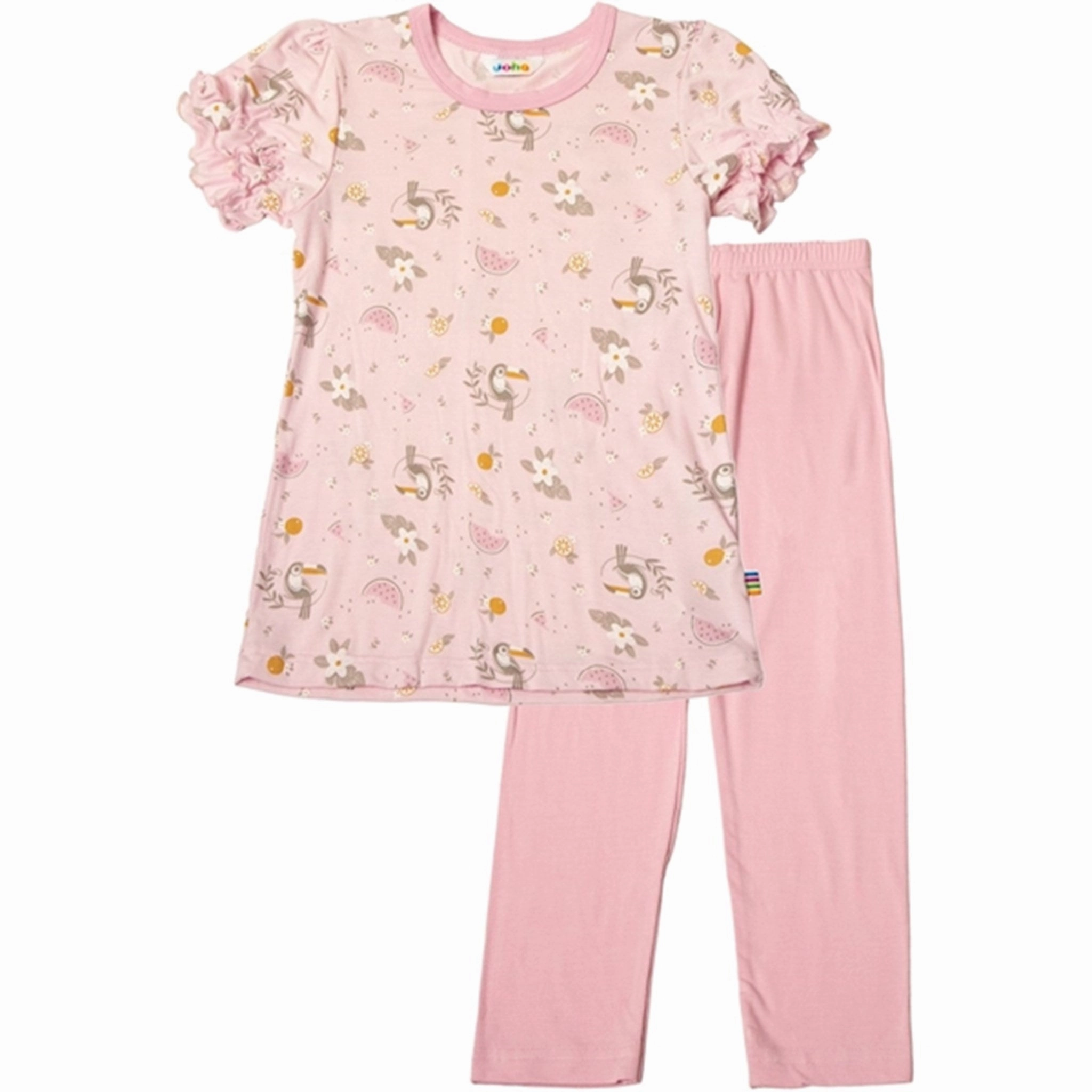 Joha Bamboo Pink AOP Pyjamas Comfort Ready Off Duty Look