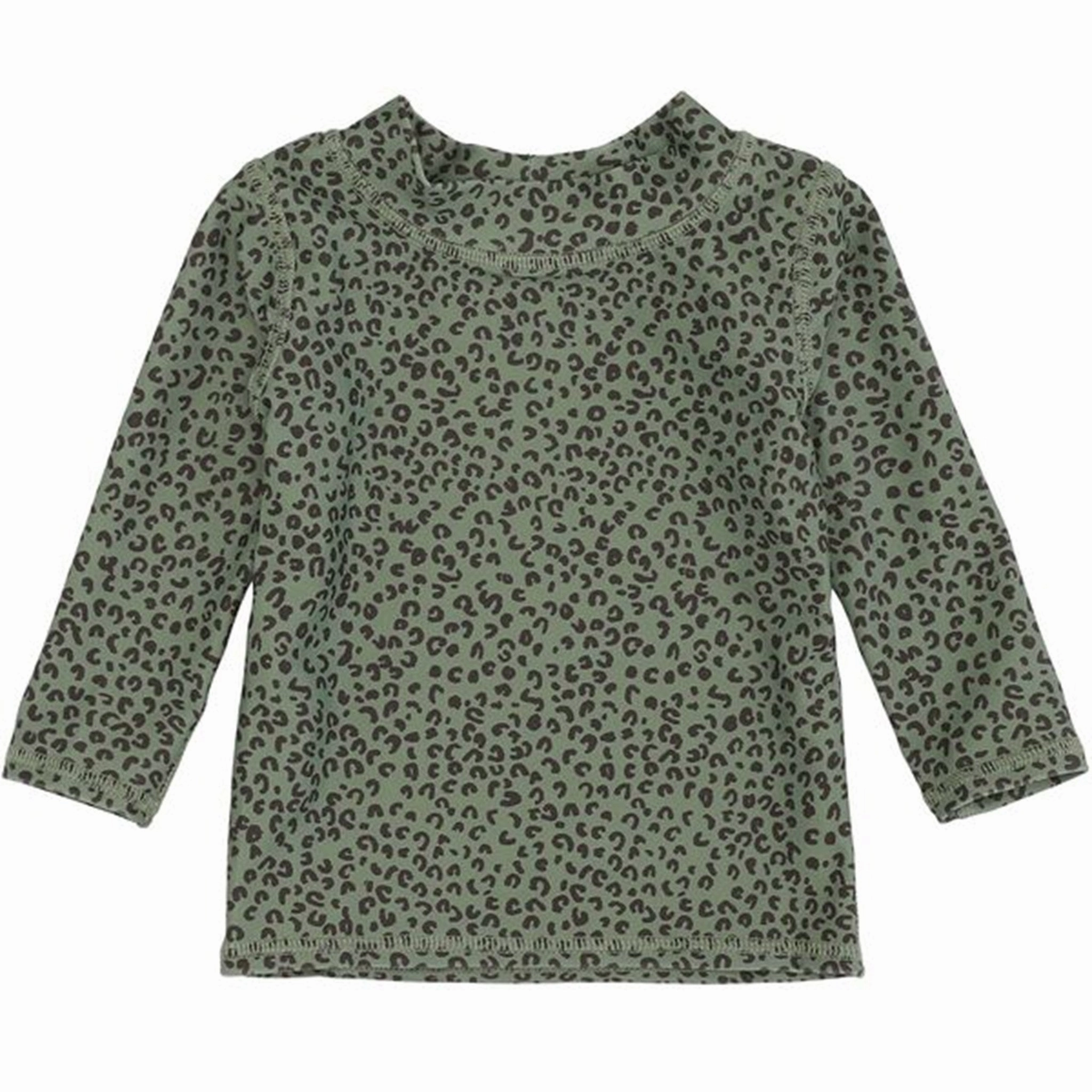 Ruffled edge Soft Gallery Oil Green AOP Leospot Baby Astin Sun Shirt