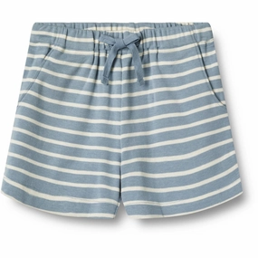 Wheat Ashley Blue Stripe Jersey Shorts Kalle Low-waisted