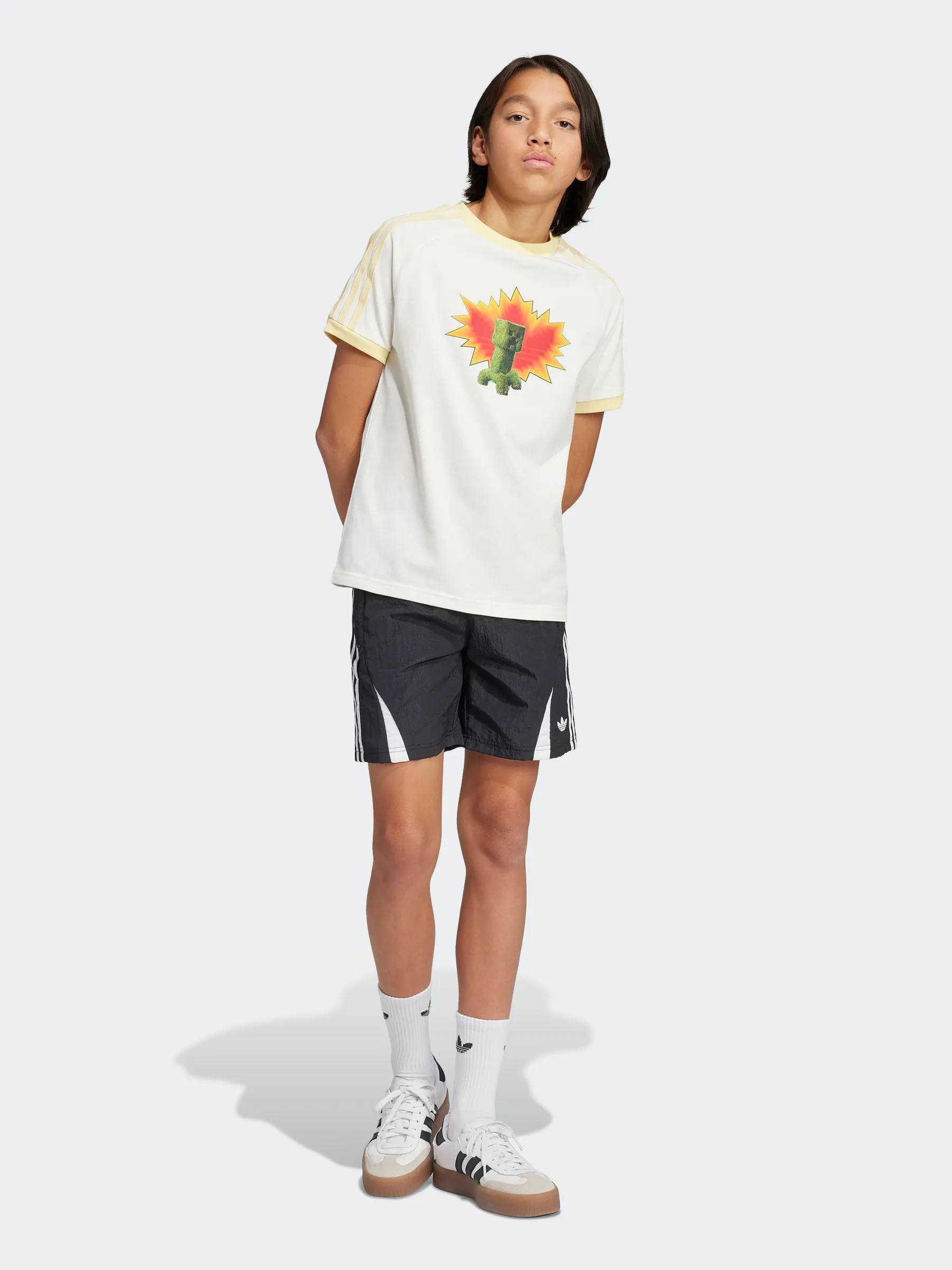 adidas Originals X Minecraft Graphic Tee Kids Wicking Rapid Cooling
