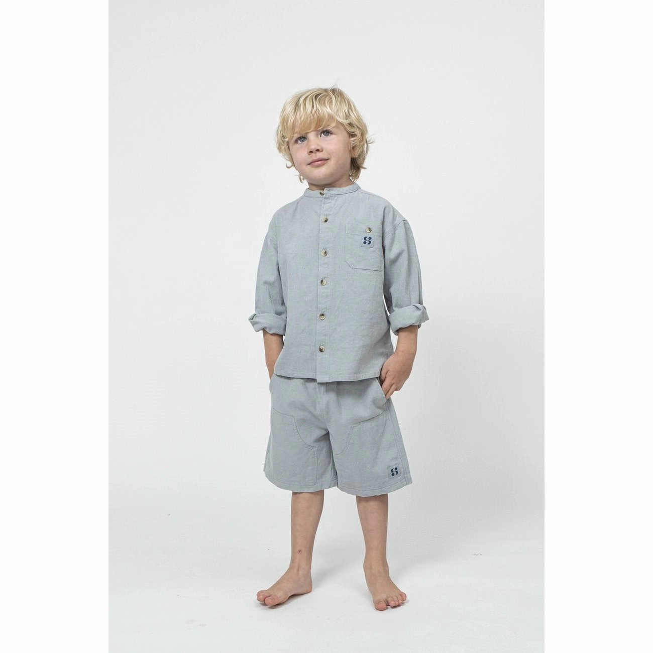 Sofie Schnoor Dusty Blue Shorts printed shorts