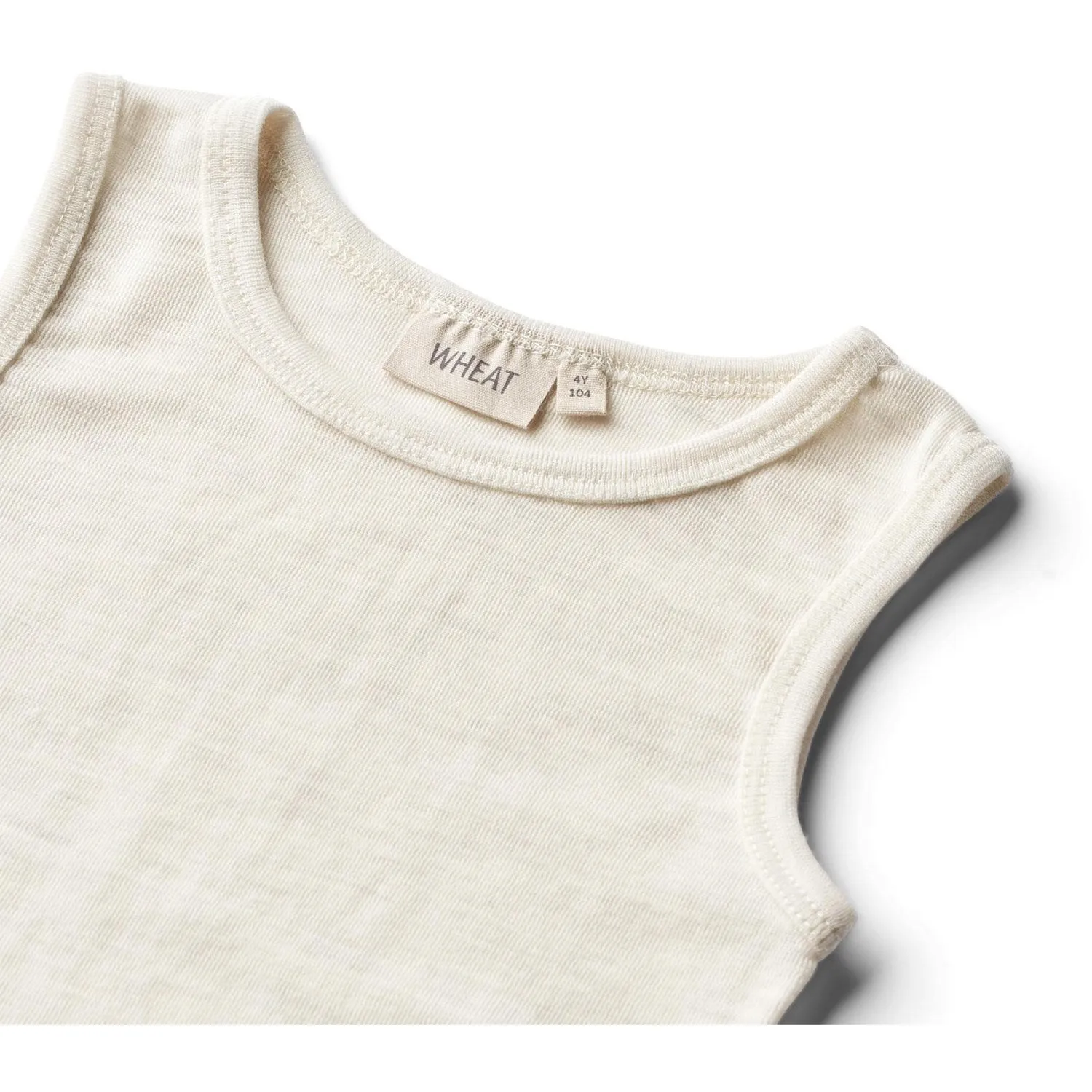 Wheat Eggshell Melange Wool Singlet Iggy Joy