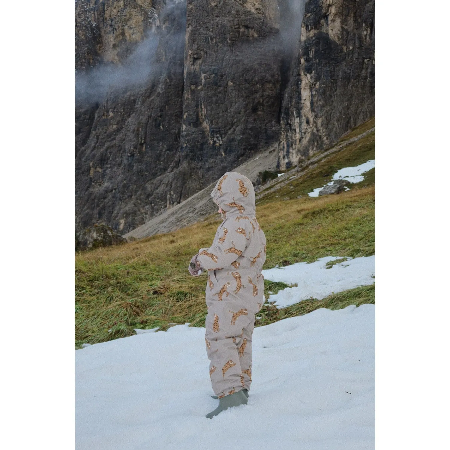 Linen-Blend Casual-Look Konges Sl?jd Tiger Oak Nohr Snowsuit Print