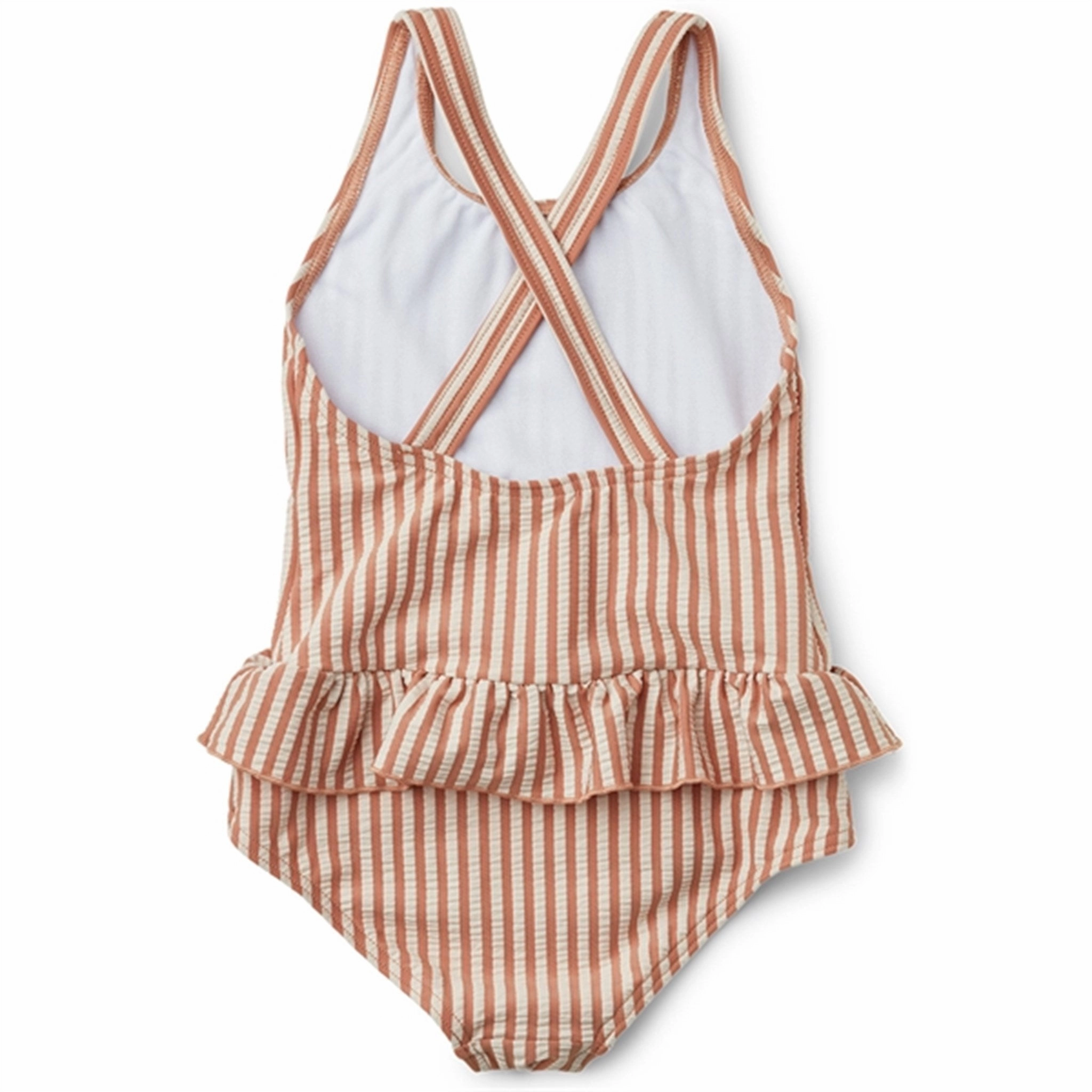 Quick Dry Fabric Liewood Amara Swimsuit Seersucker Stripe Tuscany Rose/Sandy
