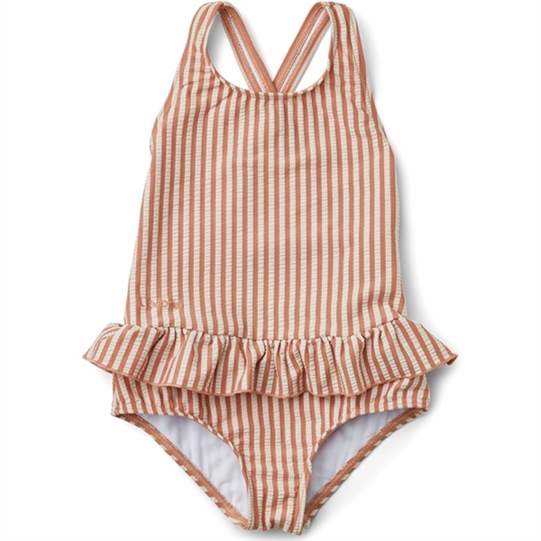 Liewood Amara Swimsuit Seersucker Stripe Tuscany Rose/Sandy Geometric-Shapes