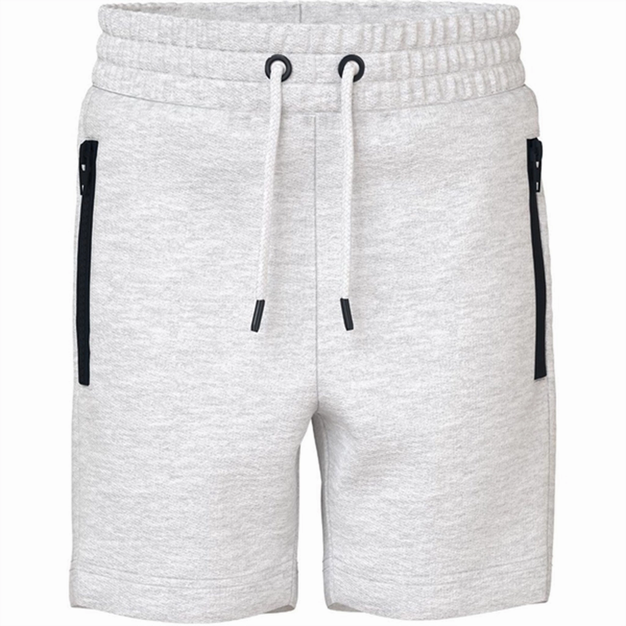 Name it Light Grey Melange Voban Sweat Shorts Temperature Regulating Tech Non Binding Waistline