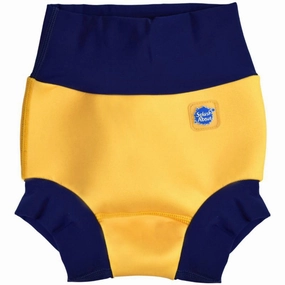 Splash About Yellow/Navy Happy Nappy Flattering-Silhouette Stretch Recovery Fabric