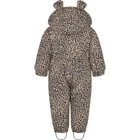 Roll-Up-Sleeve Panelled-Design MarMar Oriel Snowsuit Leopard Technical Outerwear
