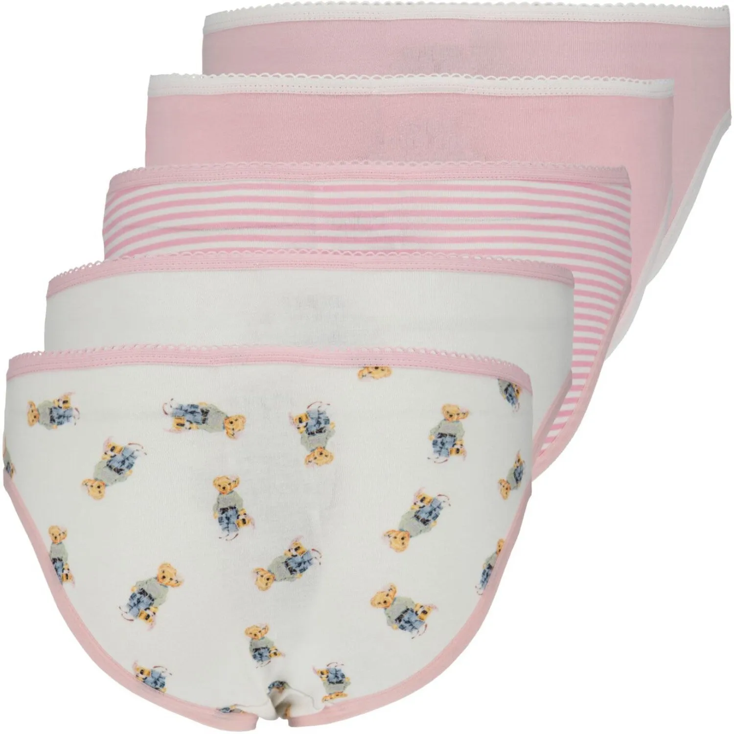 Polo Ralph Lauren Hint Of Pink Polo 5 Pack Bikini Brief Breathable mesh