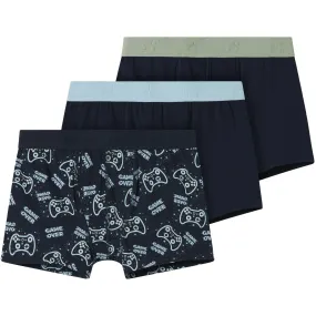 Warm Fit Name It Dark Sapphire Boxershorts 3-pack Sapphire Game Noos