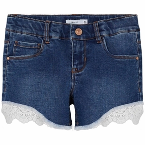 Neutral Tones Name it Dark Blue Denim Salli Slim Denim Shorts Noos
