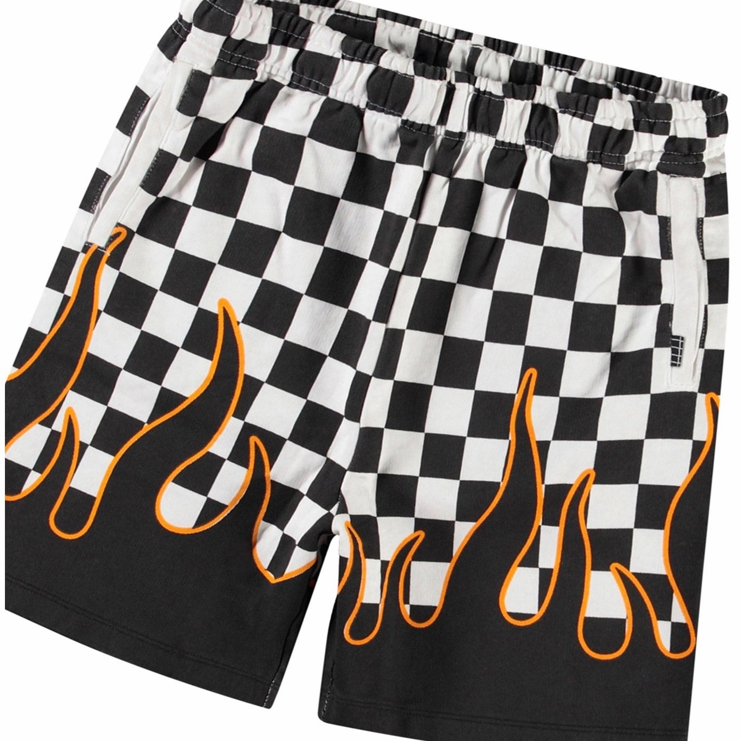 Smooth Flatlock Seams Molo Check on Fire Amil Shorts