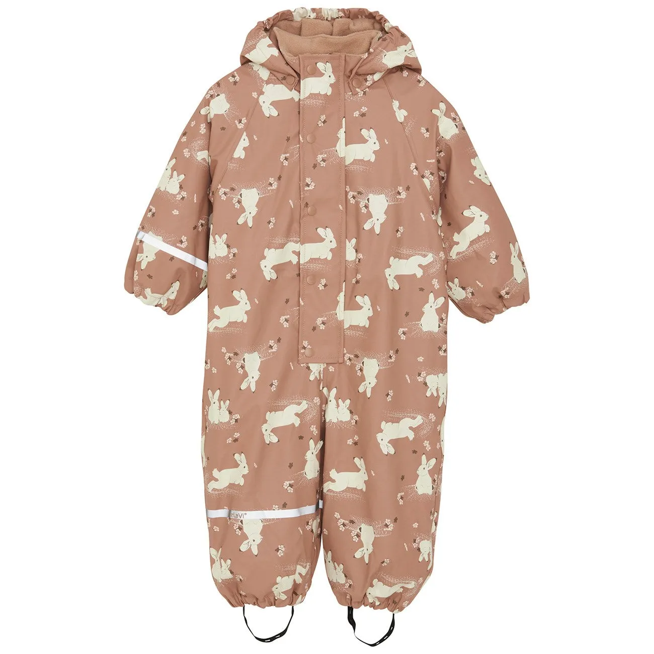 CeLaVi Tawny Brown Rainsuit - Aop, m. Fleece lining High Collar
