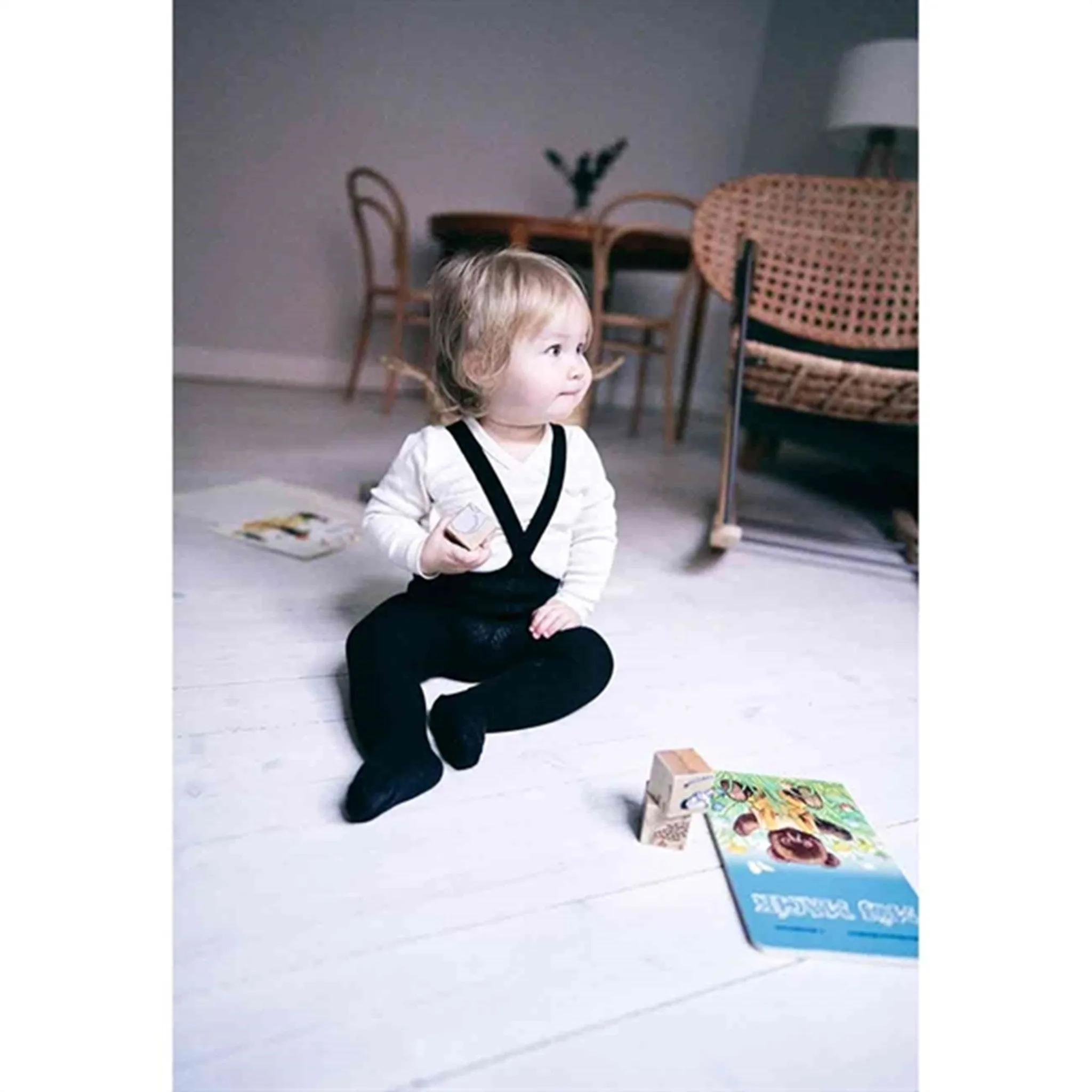 Silly Silas Footed Tights Black vacation Zip-front