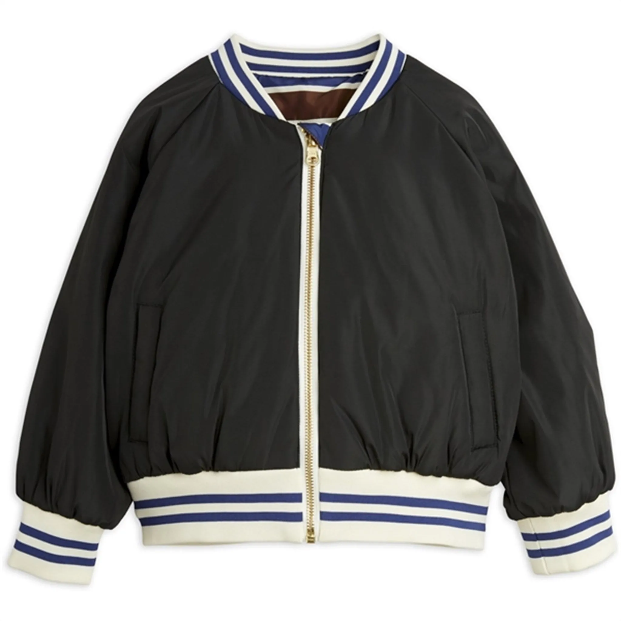Autumn Advertise Mini Rodini Stripe Reversible Baseball Jacket Multi