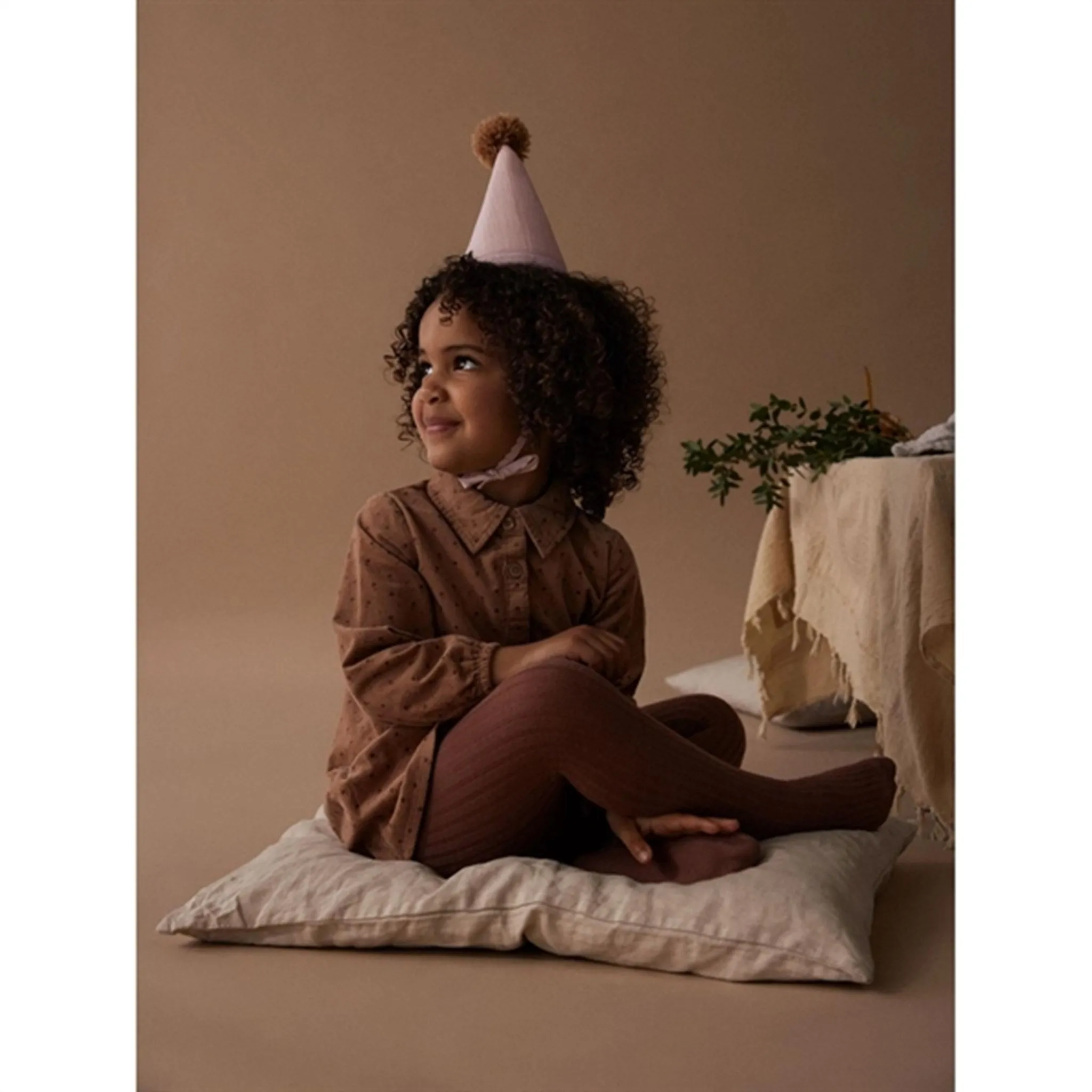 Lil'Atelier Carob Brown Ilso Pantyhose Stretchable-fiber