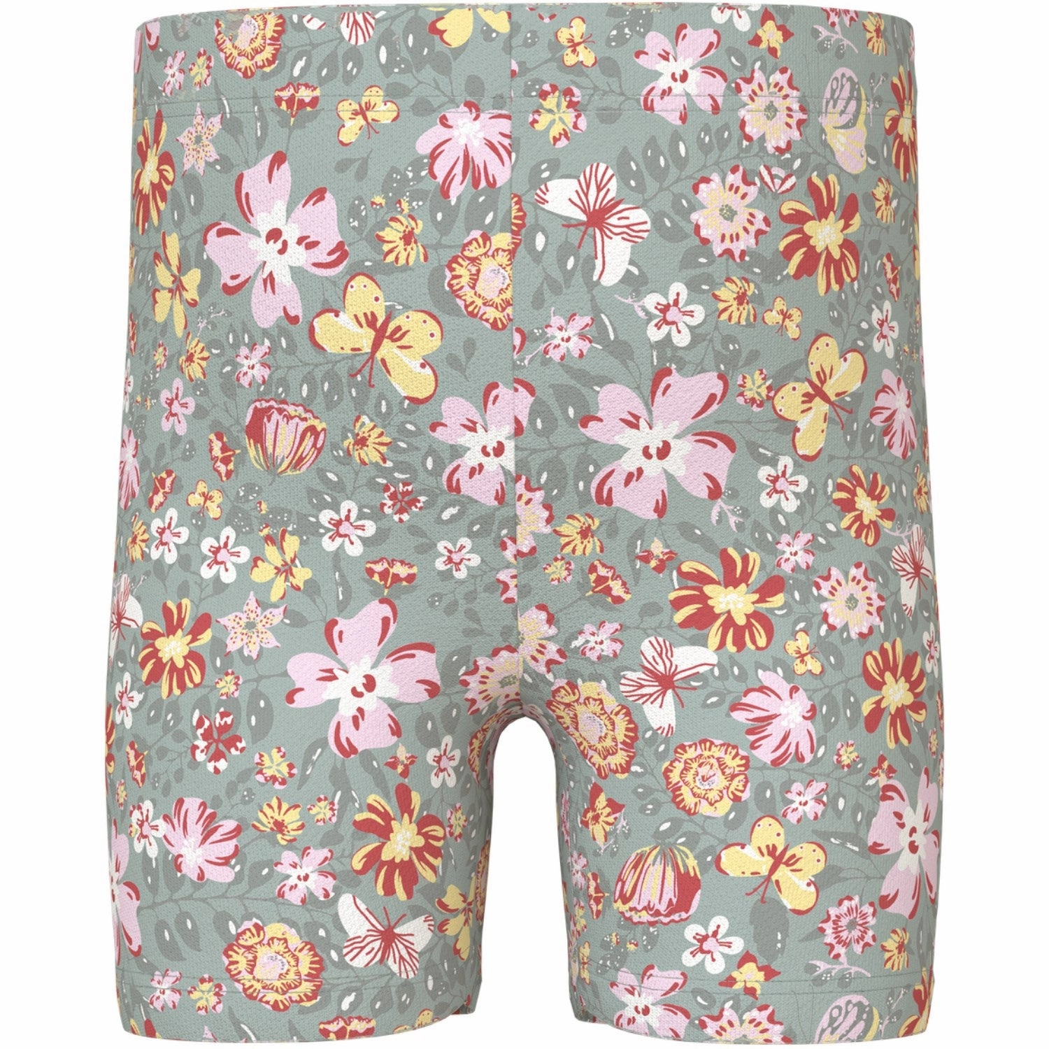 Name It Aqua Gray Yellow Flower Vayo Short Leggings personalized option stretchy fabric