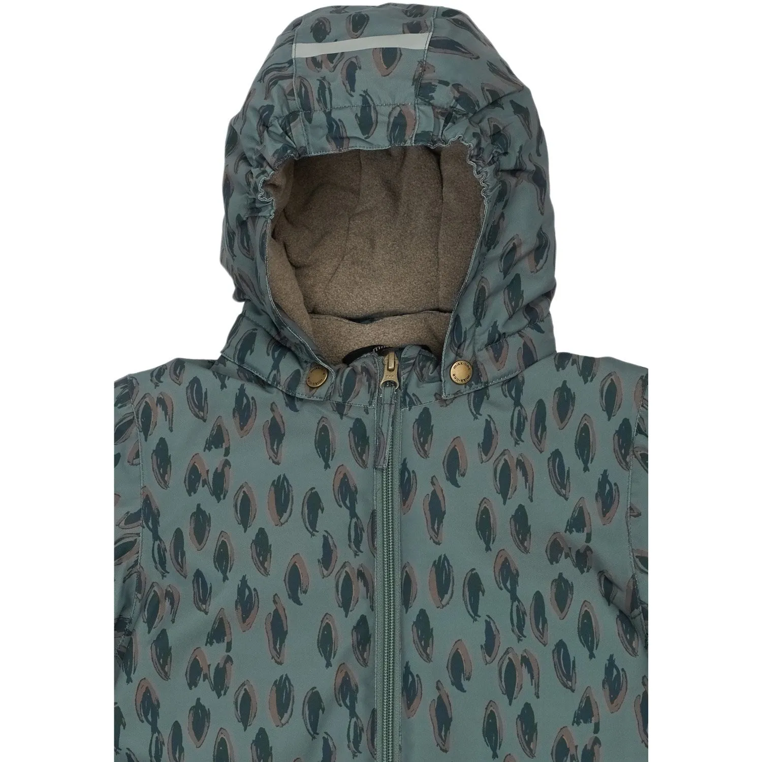 Trendy textured shirt Sporty-Look Mikk-Line Balsam Green Snow Suit AOP