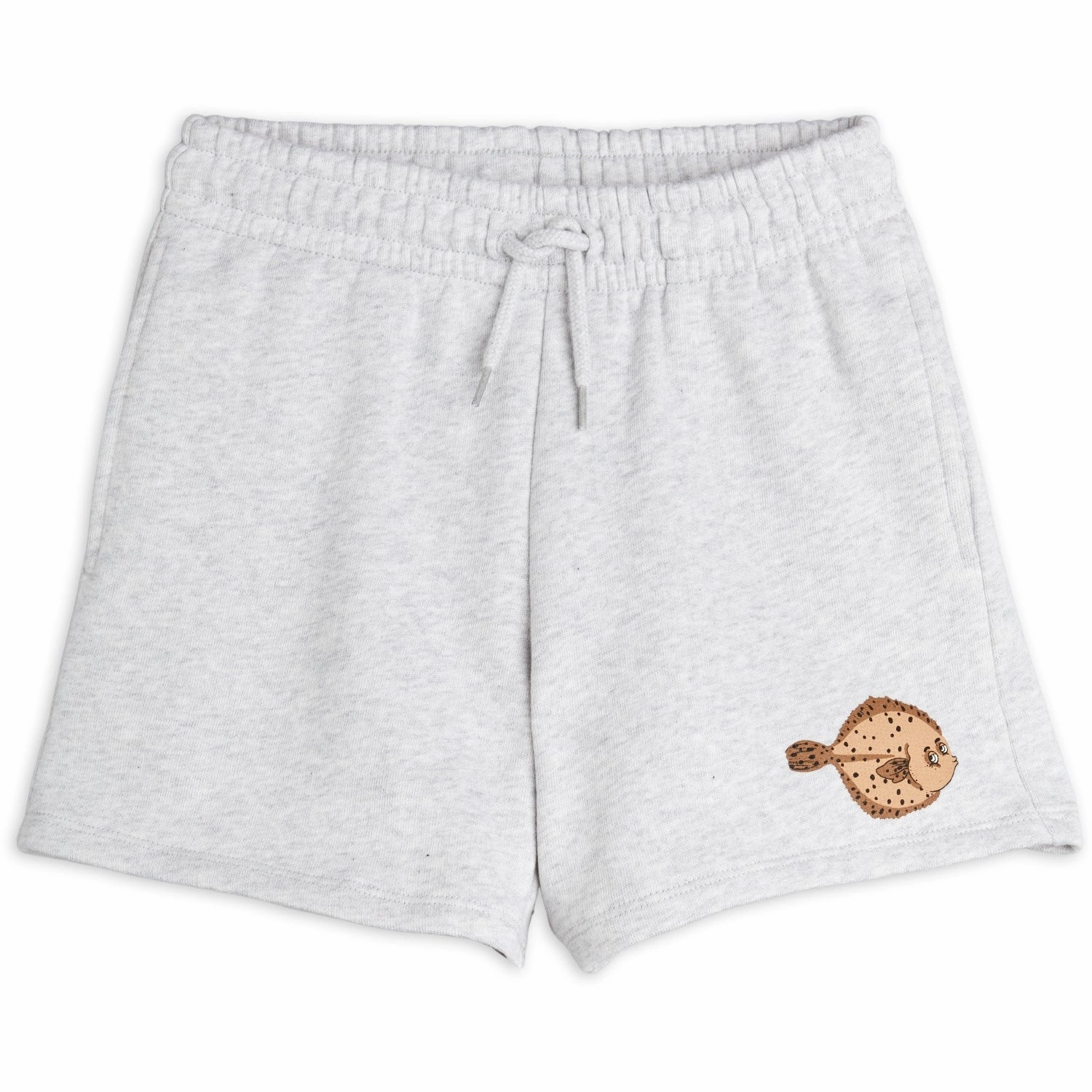 Quick Dry Technology TemperatureRegulating Mini Rodini Grey Melange Flundra Sweatshorts