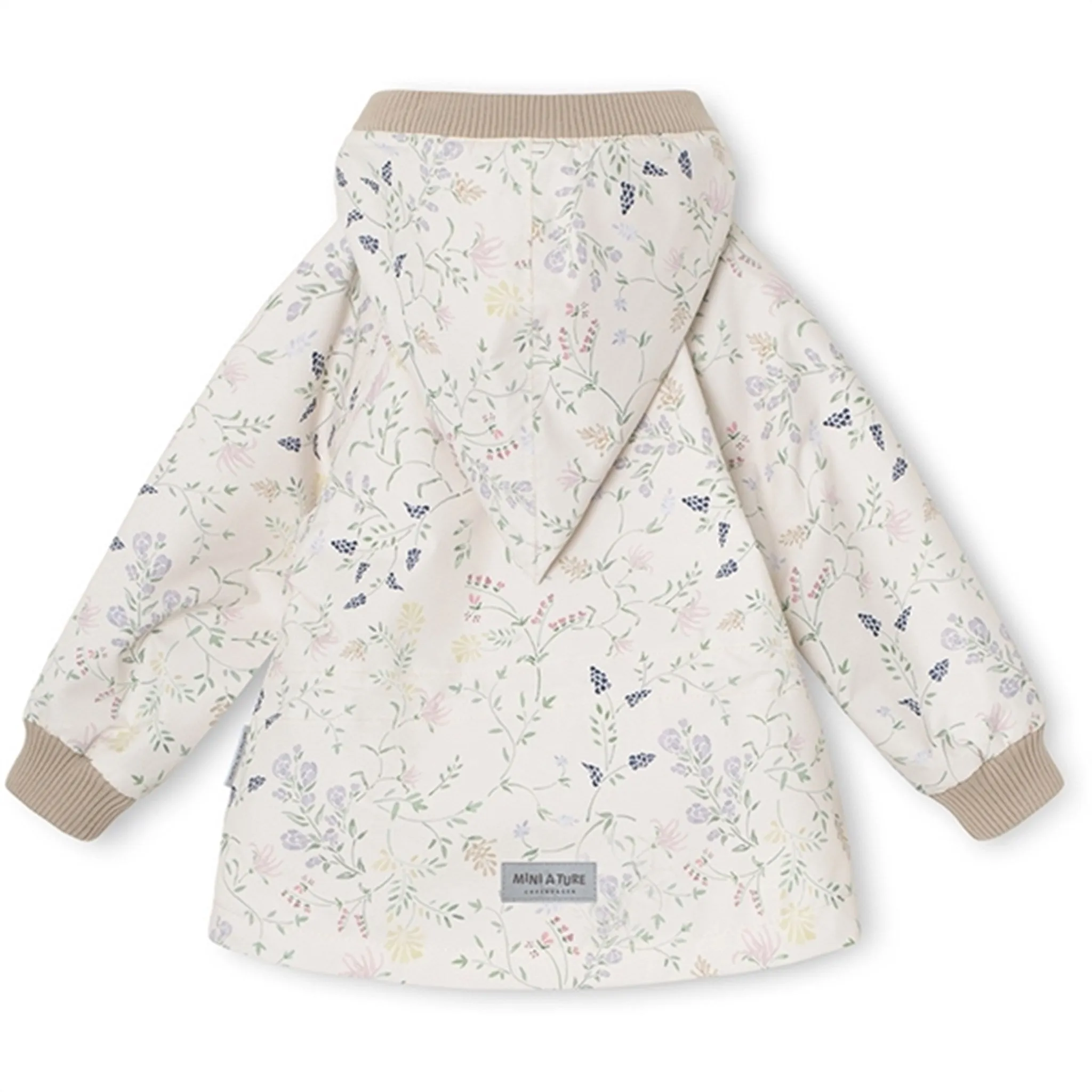 Protective Layering Heavy Duty Hardware MINI A TURE WAI Spring Jacket w/Fleece Lining Printed Print Ancient Flowers