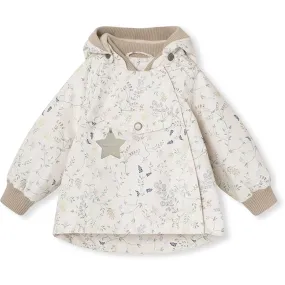 MINI A TURE WAI Spring Jacket w/Fleece Lining Printed Print Ancient Flowers Trendy Jacket Design Patched