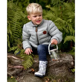 Mikk-Line Nylon puffer 2i1 Jacket Neutral Gray Relaxed evening shirt